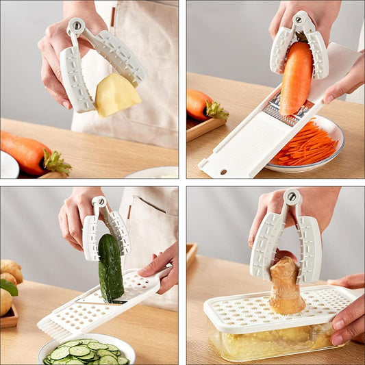 Cabilock 2pcs Hand Finger Protectors for Safe Vegetable Slicing Grey Food Cutter Safety Holders -cut Kitchen Gadgets for Finger Guard