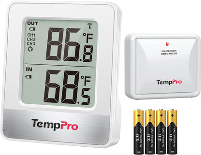 TempPro TP49 3 Pack Digital Hygrometer Indoor Thermometer | Humidity Meter Mini Hygrometer with Temperature and Humidity Monitor Outdoor and Room Thermometer Weather Station