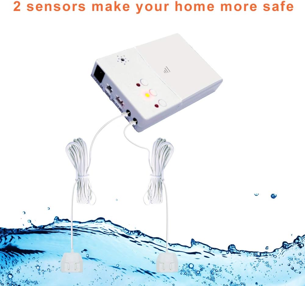 E-SDS Automatic Water Leak Detector with Shutoff Valve, Sounds Alarm | Water Leak Shut Off Valve System for Pipes 3/4 NPT, Flood Prevention for Laundry,Water Heaters and More