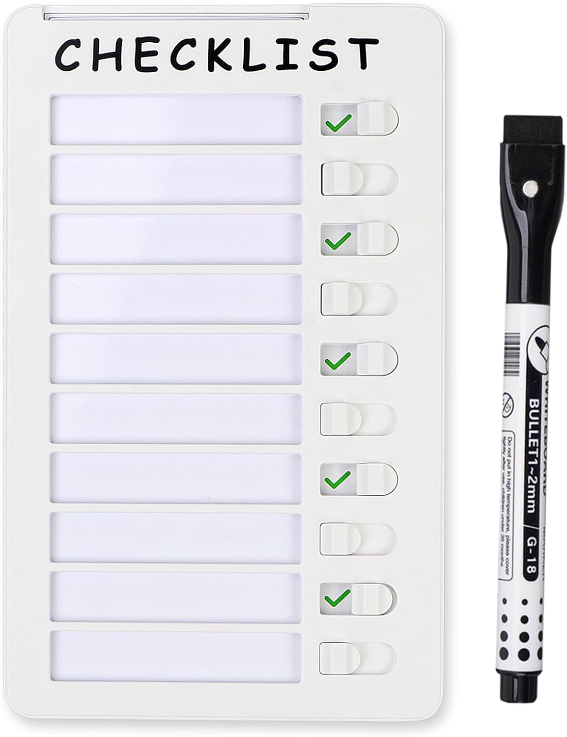Dry Erase Chore Chart for Kids, Standable Whiteboard Checklist Board | Standable, Resuable, Portable, Routine Chart with a Pen