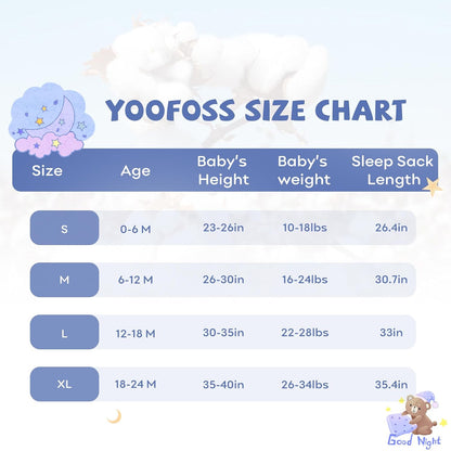 Yoofoss Baby Sleep Sack 0-6 Months Wearable Blanket for Babies 100% Organic Cotton 2-Way Zipper TOG 0.5 Toddler Sleeping Sack 3 Pack, Sleep Sacks