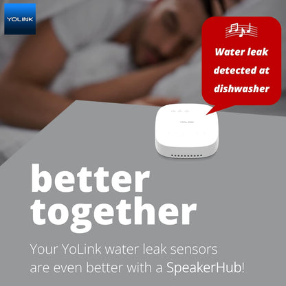 YoLink Water Leak Starter Kit: Hub + 6 Leak Sensor 1 (Silent), LoRa Long-Range, App/SMS/Email Alerts, D2D Offline Triggers, 2 AAA Up to 5-Year Battery, Compatible with Alexa/IFTTT/Home Assistant