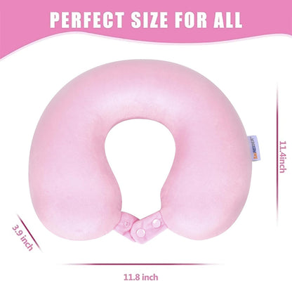 SAIREIDER Travel Pillow 100% Pure Memory Foam Travel Neck Pillow, Airplane Pillow for Traveling、Car、Home、Office，Washable Cover（Black）