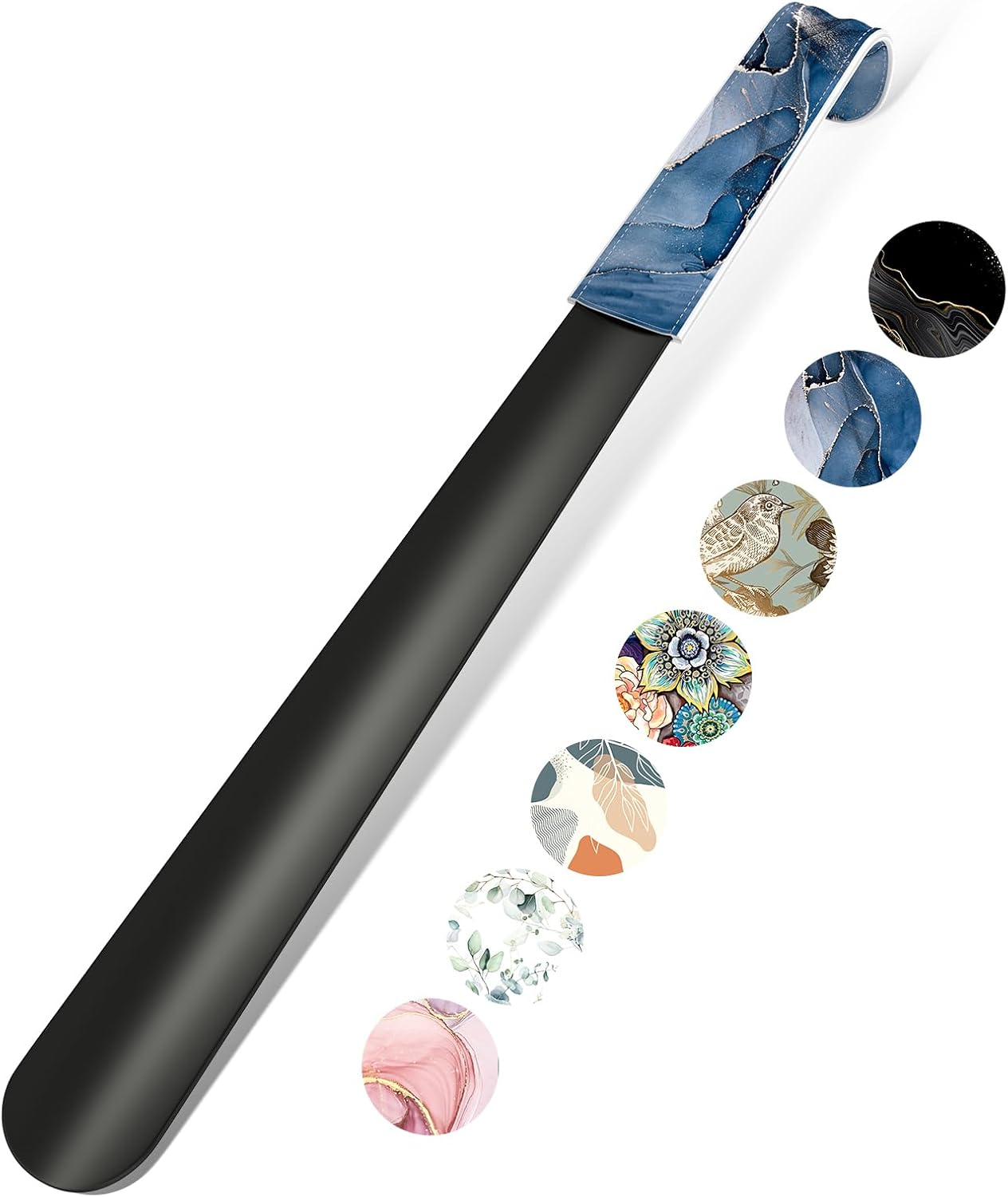 16.5 Inch Long Handle Shoe Horn for Seniors Men Women Kids, Metal Shoe Horns for Boots