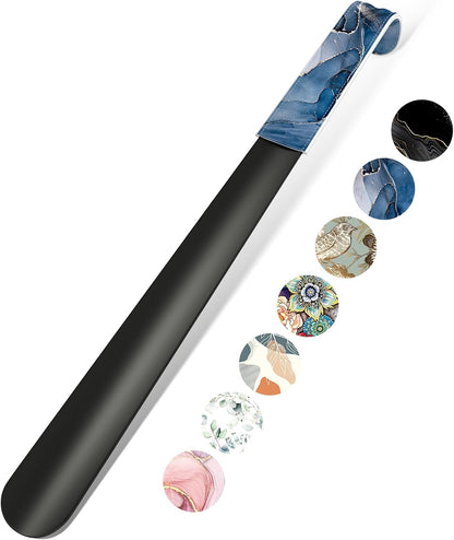 16.5 Inch Long Handle Shoe Horn for Seniors Men Women Kids, Metal Shoe Horns for Boots