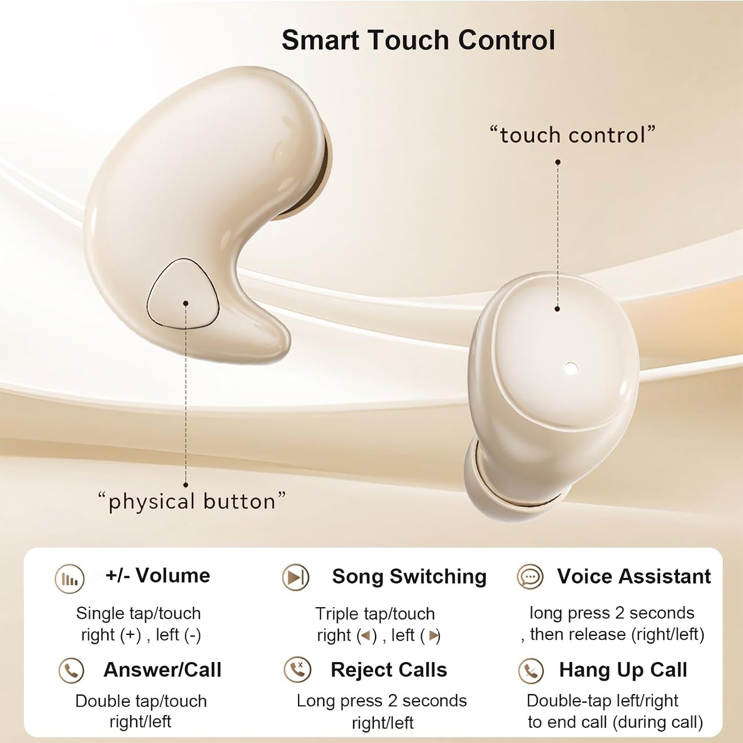 Invisible Mini Sleep Earbuds Wireless Bluetooth, 2-in-1 Dual Design for Side Sleepers, Ultra-Low Profile Soft Ear Tips for Small Ears, Noise Blocking Sleep Headphones with Portable Charging Case