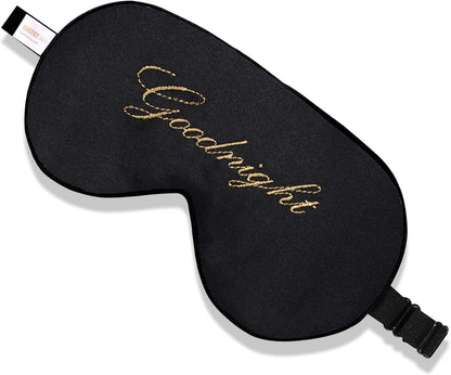 ZIMASILK Adjustable 100% Mulberry Silk Sleep Mask | Super-Smooth Soft Natural Silk Eye Mask for Sleep, Travel, Multiple Color Options ( Navy Blue )