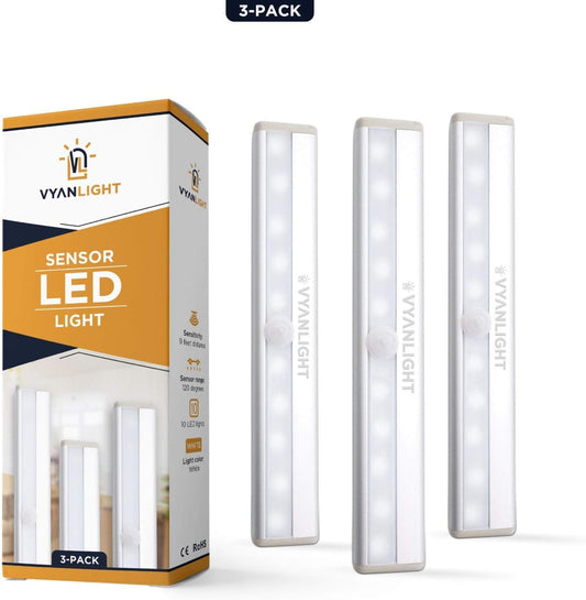 VYANLIGHT Book Light for Reading Books in Bed at Night Rechargeable and LED Closet Light Motion Activated Under Cabinet Motion Sensor Light
