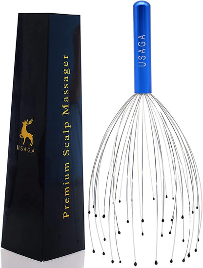 USAGA 36 Fingers Head Massager Scalp Massager Head Scratcher (Black)
