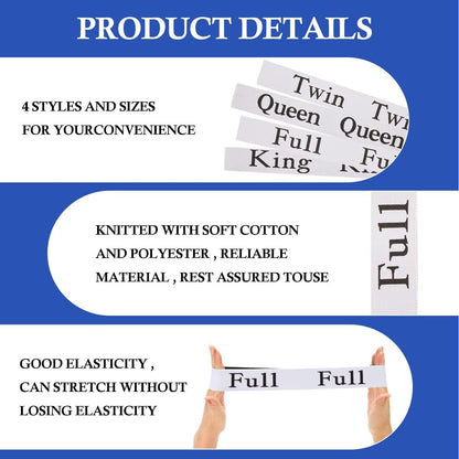 20Pcs Bed Sheet Organizer Bands Bed Sheet Keepers Storage Label Bands