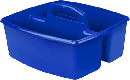 Storex 2-Compartment Large Cleaning Caddy – Multipurpose Supply Organizer with Handle - Black, 1-Pack (00973A06C)