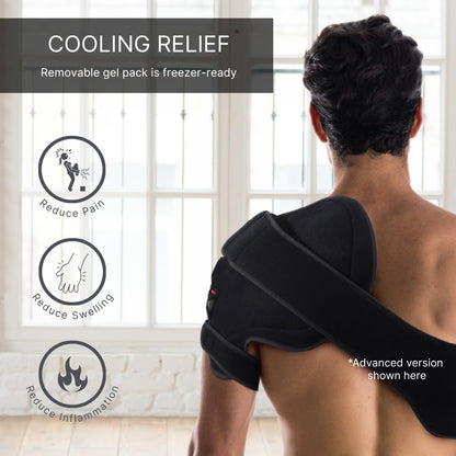 NatraCure Hot or Cold Therapy Shoulder Ice Pack Wrap, Brace for Pain Relief - (Heating Pad for Rotator Cuff Injuries, Surgery, Gym, Baseball, Pitching) - 6032