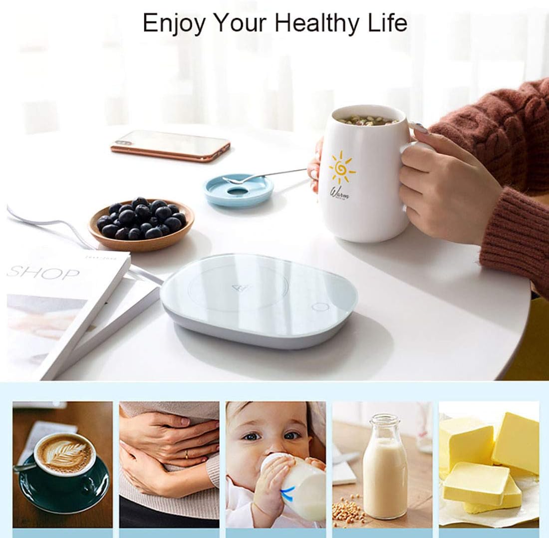 Coffee Mug Warmer, Cup Warmer for Desk Automatic Shut Off, Beverage Warmers with Touch Screen Switch for Coffee, Water, Milk, Tea