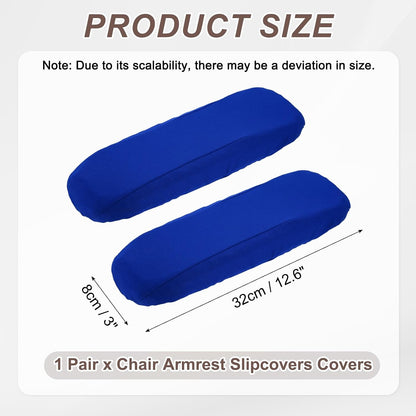uxcell Chair Armrest Slipcovers Covers, 32 x 8cm Polyester Removable Seat Hand Rest Protector for Office Chairs Desk Chair(Dark Gray)