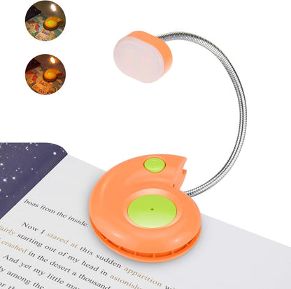 LUXSWAY Rechargeable Reading Light for Kids, LED Book Light with Magnetic Clip and Flexible Gooseneck, Cute Amber Bookmark Light - Violet