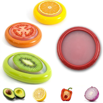 Avocado Saver and Tomato Holder, Onion Antioxidation Storage Set - Set of 4 Reusable Fruit and Veggie Savers - Ideal for Garlic, Onions, Apple, Lemons, and Potatoes