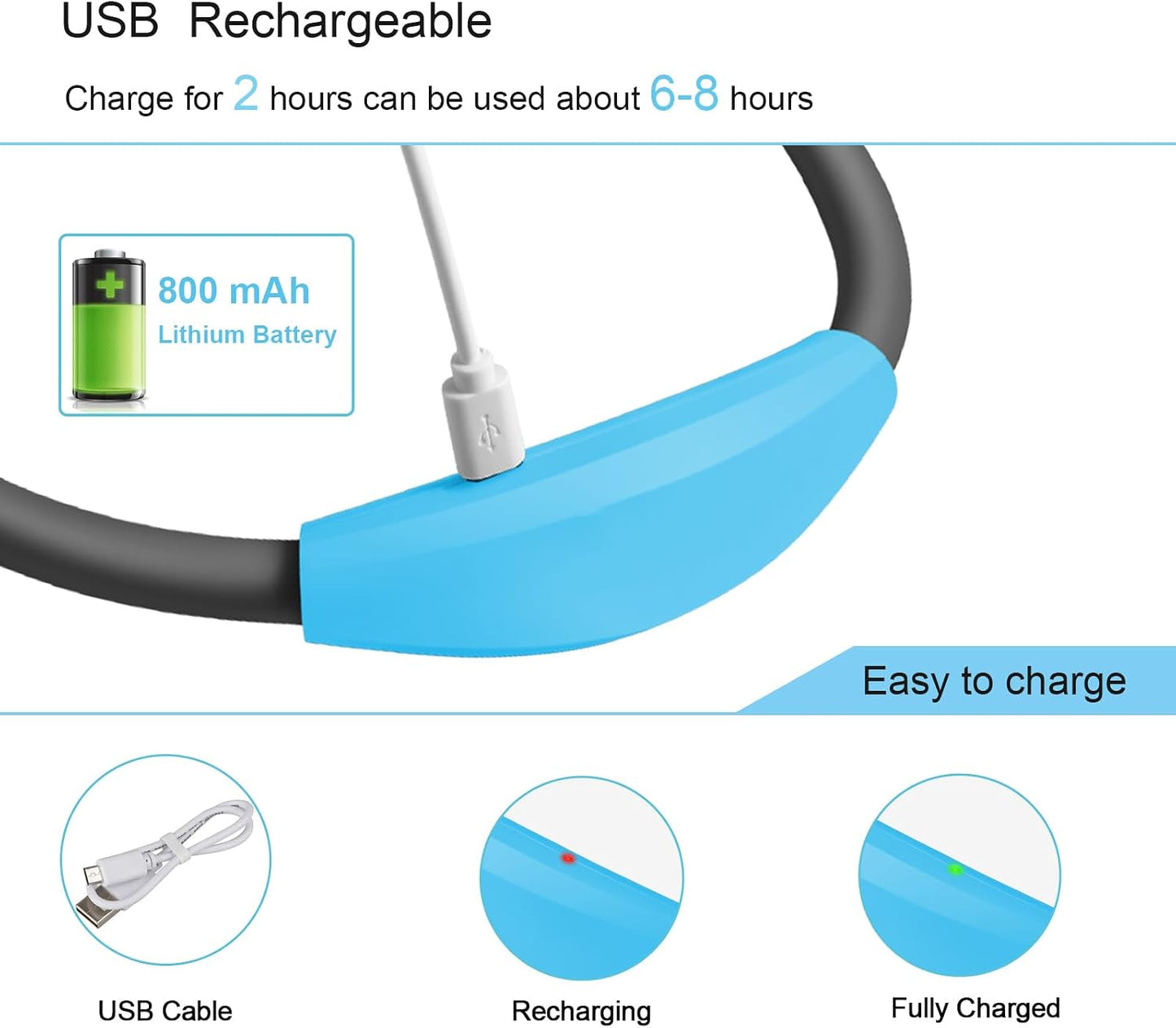 LED Neck Book Light, USB-C Rechargeable, Hands Free, 4 Super Bright LED Bulbs, 3 Adjustable Brightness, Best for Reading in Bed, Knitting, Walking, Jogging, Mending in Night (Pink)