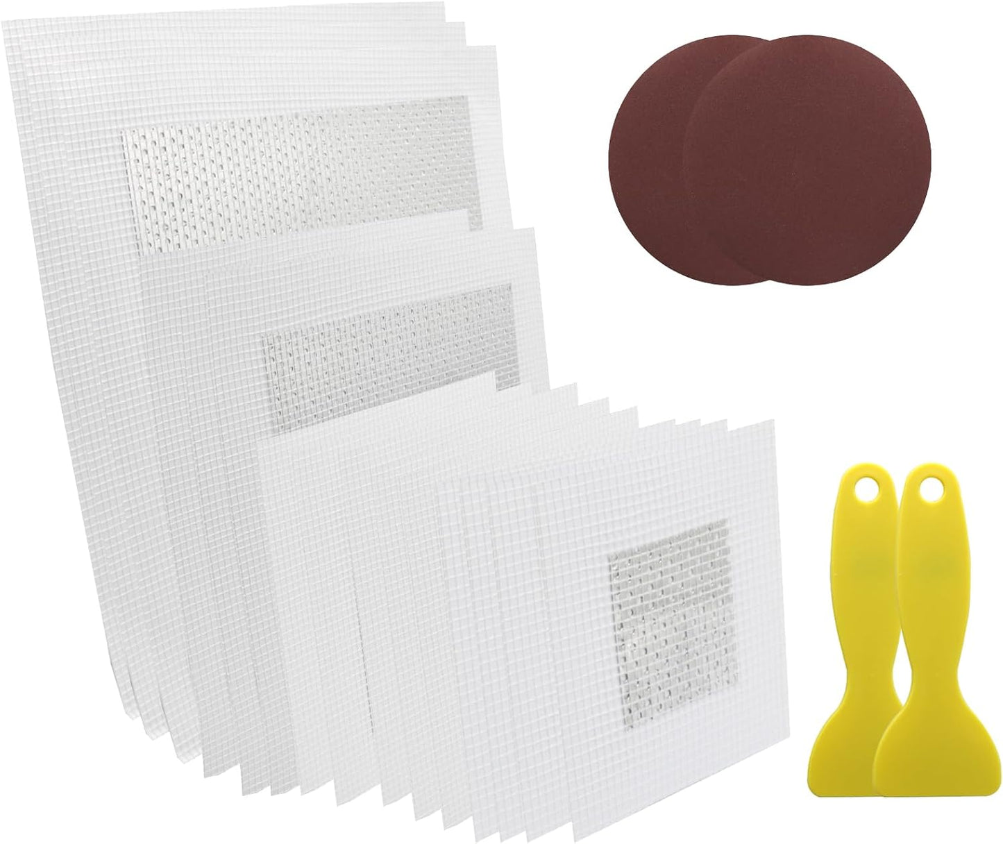 Zorfeter 14 Pack Wall Patch Kit, Multiple Sizes 2/4/6/8 Inch | Aluminum Drywall Repair Patch, Quick & Easy Dry Wall Hole Repair, For Damaged Walls and Ceilings/Homeowners