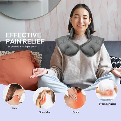 Microwave Heating Pad for Pain Relief, 8 x 18 Grey