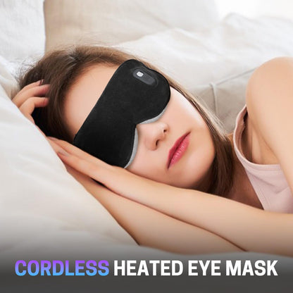 Aurya Heated Eye Mask for Dry Eyes, Cordless Warm Eye Mask with 3 Heat Levels & 4 Timer Settings for Blepharitis, Styes, Eye Relief, Rechargeable Wireless Heated Sleep Mask for Men Women, 9.25×4.13 IN