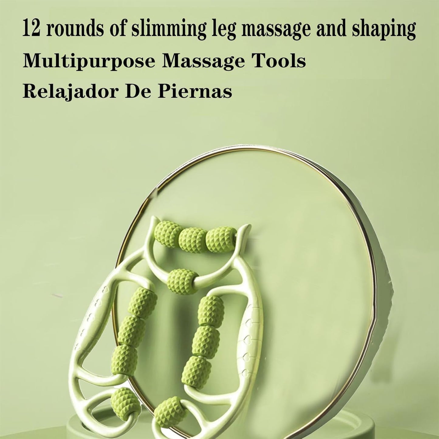 9-Wheel Leg Massager Roller – Calf Massager,Deep Tissue Muscle Soreness Relief - Manual Leg Muscle Massage Tool for Sports Recovery, Relaxation, and Myofascial Release (9 Rollers)