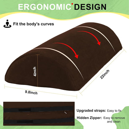 Recliner Foot Pillow, High-Resilience Foam Half-Moon Pillow for Sleeping | Soft and supportive for sleeping or reclining; supports legs, head, back and lumbar area while reducing heel pressure