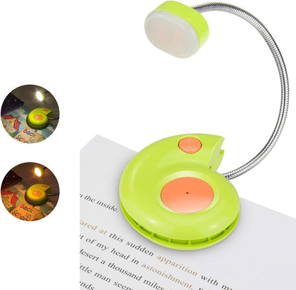 LUXSWAY Rechargeable Reading Light for Kids, LED Book Light with Magnetic Clip and Flexible Gooseneck, Cute Amber Bookmark Light - Violet