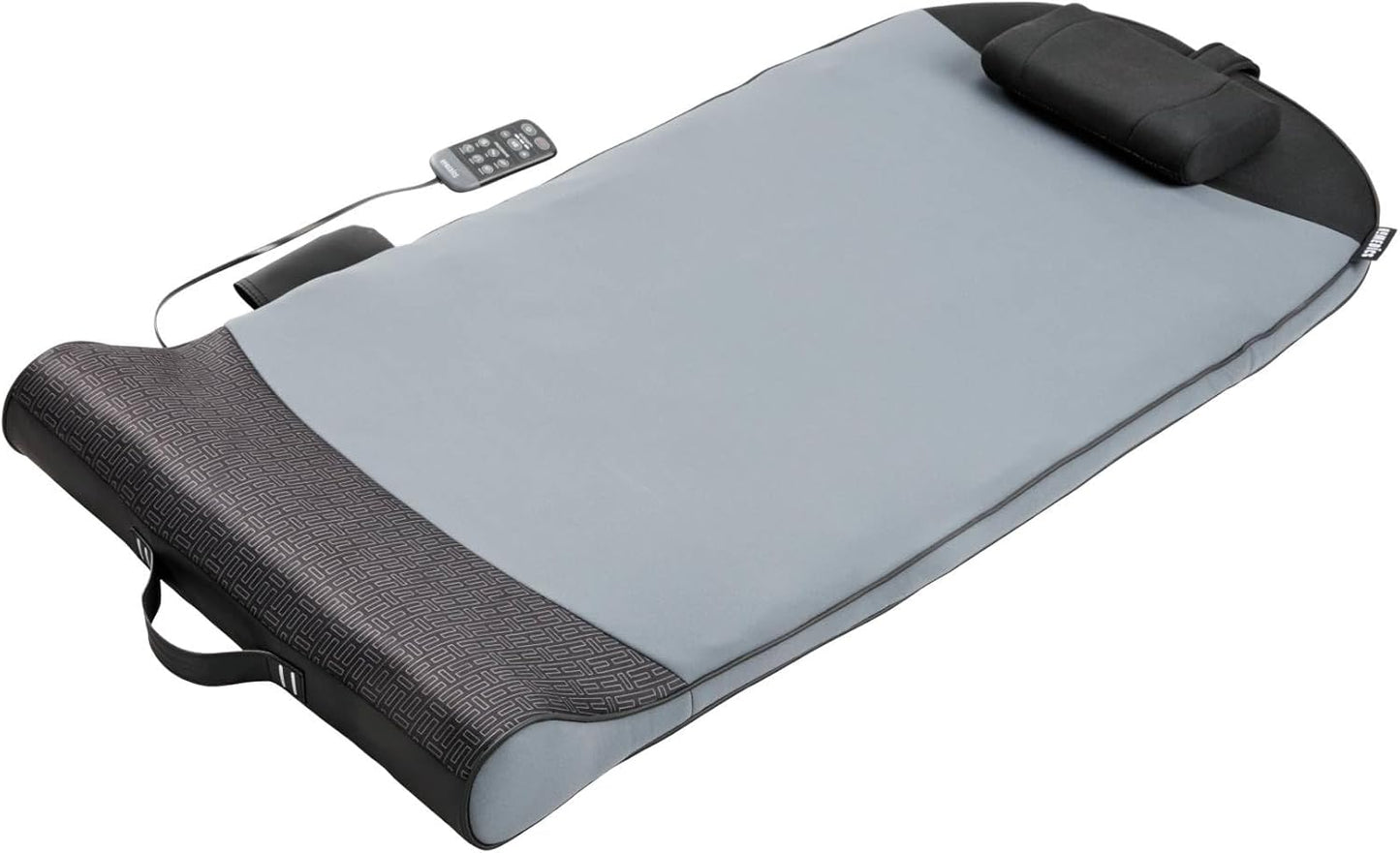 Homedics Fitness Stretching Mat with Air Compression, 3 Intensity | Air Compression Stretching Mat with Heat, 6 Programs, 3 Intensity Levels, Foldable Design, Removable Pillow
