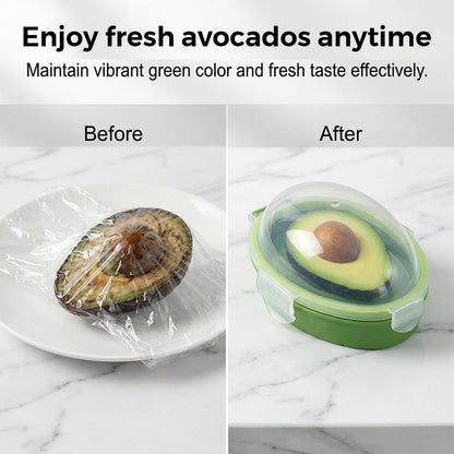 Avocados Saver Keeper Container for Fridge, Reusable Avocado Holder to Keep Avocados Fresh, Free Fruit Storage Containers for Fridge with Snap-On Lid, Dishwasher Safe Kitchen Gadget (1)