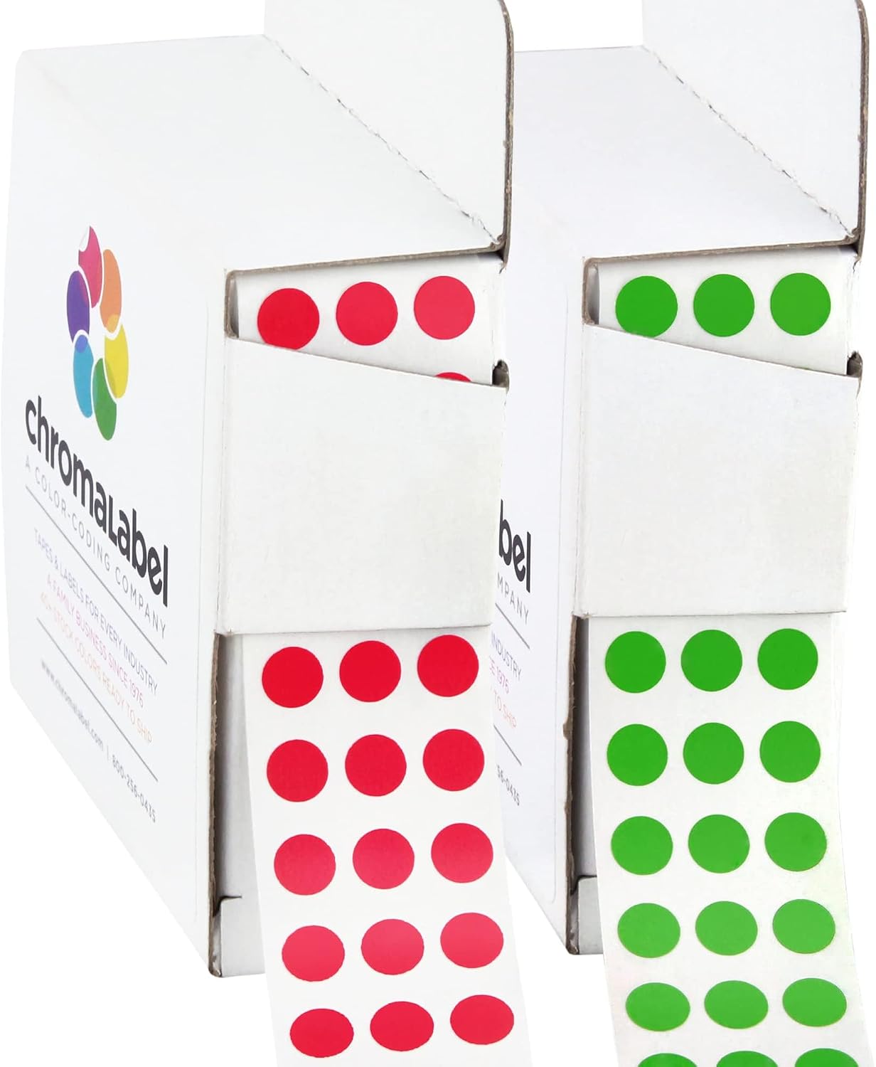 Dark Blue, Red & Yellow Dots, 1/4 Inch, 1000/Box Each Color | Writable Semi-Gloss Circle Labels in Dark Blue, Red and Yellow for Offices, Retail and Classrooms. Made in USA - Colors A