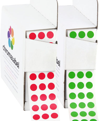 Dark Blue, Red & Yellow Dots, 1/4 Inch, 1000/Box Each Color | Writable Semi-Gloss Circle Labels in Dark Blue, Red and Yellow for Offices, Retail and Classrooms. Made in USA - Colors A