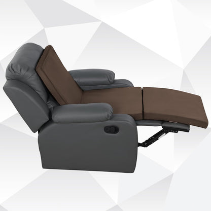 HOMBYS 3-in-1 Recliner Seat Cushion with Lumbar Support Pillow & Footrest, Multi-Functional Adjustable Height 2" to 6" for You to Choose, Non-Slip Foam Chair Cushion for Elderly, Brown