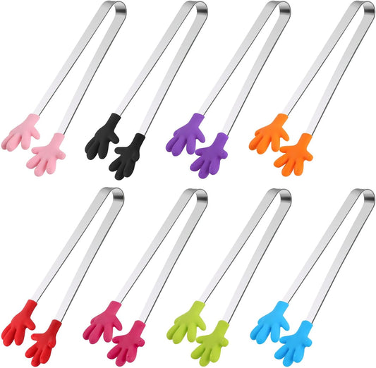 SHINDEL Mini Tongs, Silicone Hand Shape Food Tongs, 5 Inch