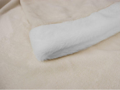 PAVILIA Wearable Blanket with Sleeves and Pocket for Women Men, Sherpa Trim