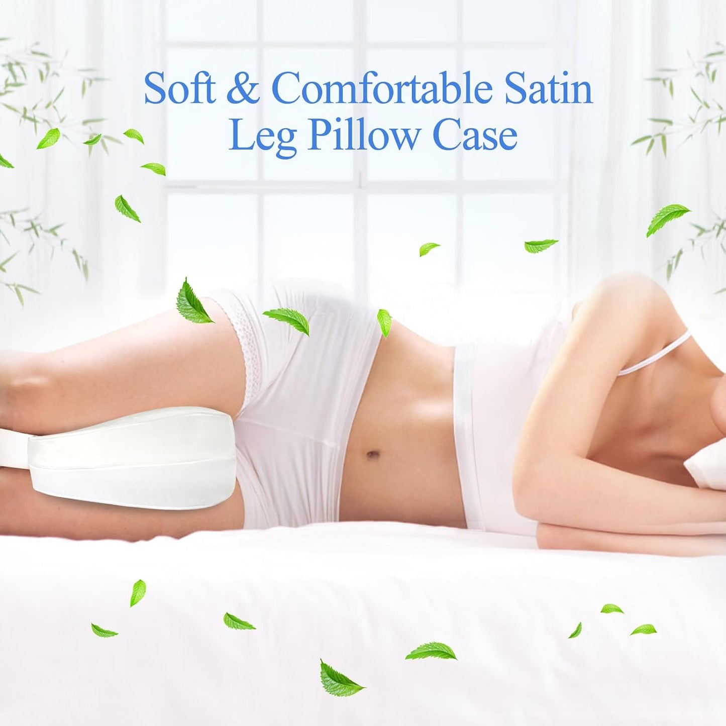Zelimun Knee Pillow Cover 9.8" x9.8" x5.9", Leg Pillowcase Replacement, Pillow Cover for Heart Shaped Knee Pillow (Champange)