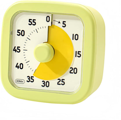 Visual Timer for Kids Timer Home - 60 Minute Kids Visual Timer for Classroom Home Office, Countdown Clock for Teaching Work Meeting, Pomodoro Timer for Time Management (Avocado Green)