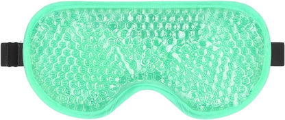 Adjustable Gel Eye Mask for Hot & Cold Therapy – Cooling & Heated Eye Pack for Puffy Eyes, Dry Eyes, Headache Relief & Relaxation, Green (Pack of 2)