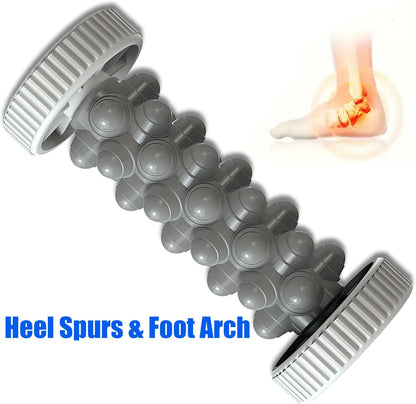 Portable Foot Massager Roller - Deep Tissue Muscle Massage for Plantar Fasciitis Relief, Heel & Arch Pain - Reflexology Therapy Tool for Men & Women