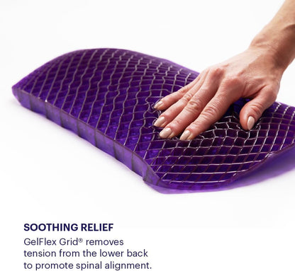Purple Back Cushion, Lumbar Support Pillow for Office Chair, Car Seat