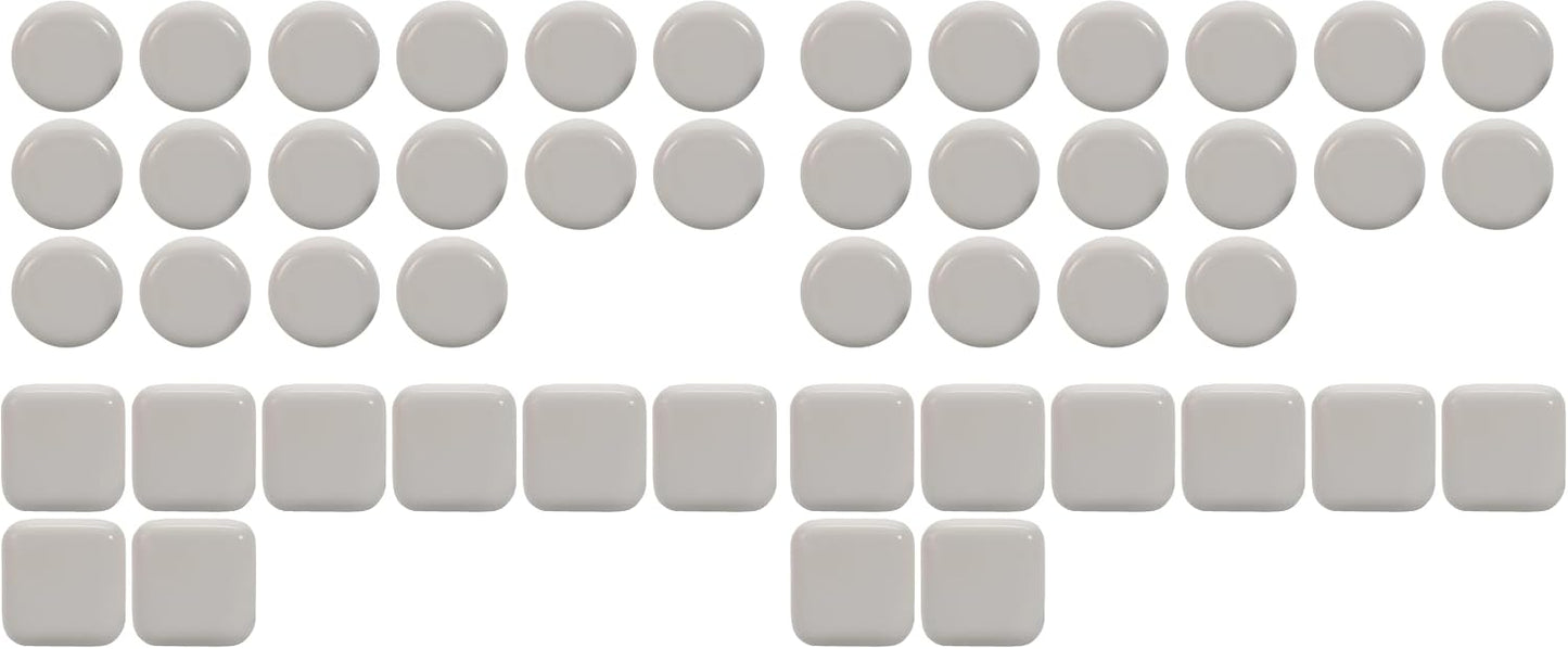 12PCS Stick Furniture Sliders – 1 Inch Sliders for Furniture On Carpet, Furniture Sliders for Hardwood Floors, Carpet & Tile, Beige Moving Sliders, Furniture Movers(8 Round + 4 Square)