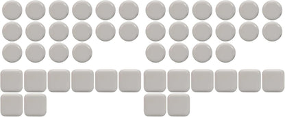 12PCS Stick Furniture Sliders – 1 Inch Sliders for Furniture On Carpet, Furniture Sliders for Hardwood Floors, Carpet & Tile, Beige Moving Sliders, Furniture Movers(8 Round + 4 Square)