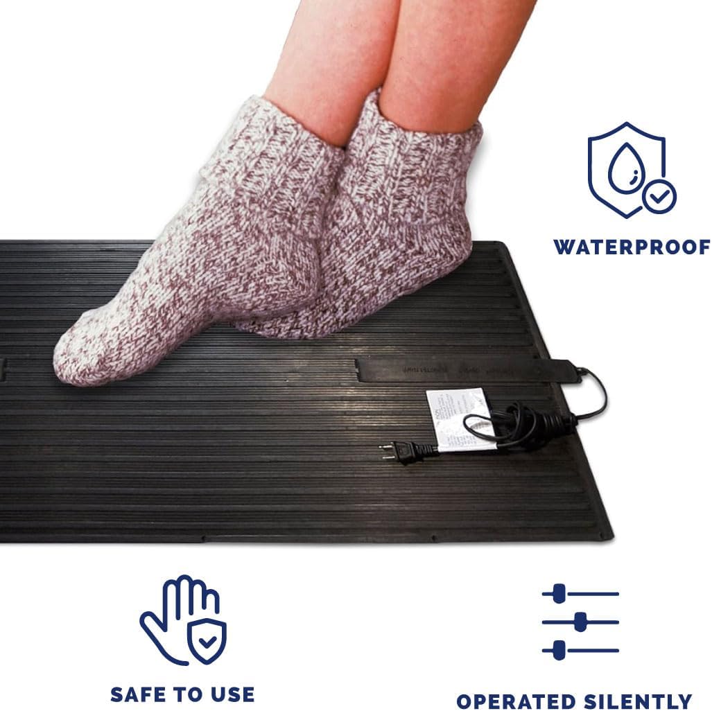 Cozy Products Electric Foot Warmer Under Desk Office Heat Mat, 120 Watts