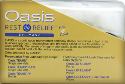 Oasis Rest & Relief Reusable Hot Cold Therapy Eye Mask
