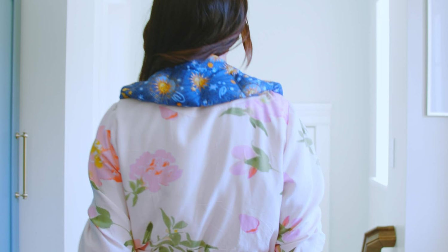 Nature's Approach Aromatherapy Shoulder Wrap, Indigo | 12-herb rice & flaxseed shoulder wrap for hot or cold therapy, microwave and freezer safe