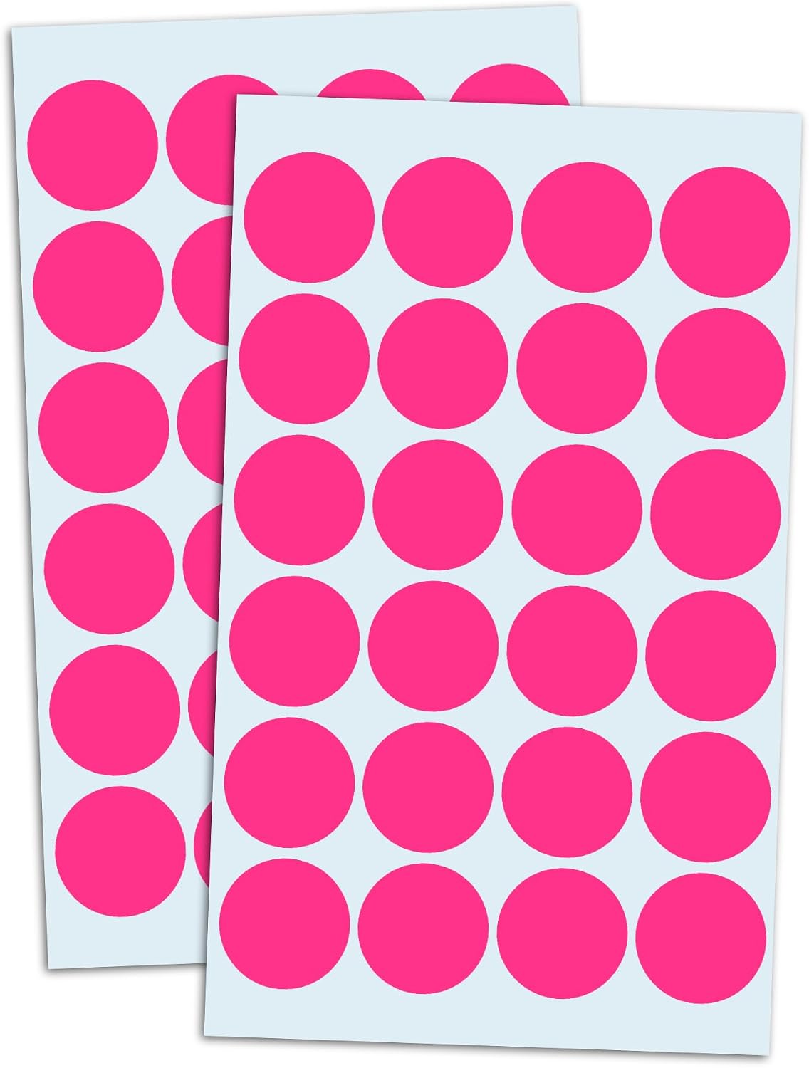 600 Pack, 1" Round Colored Dot Stickers Labels - 6 Colors