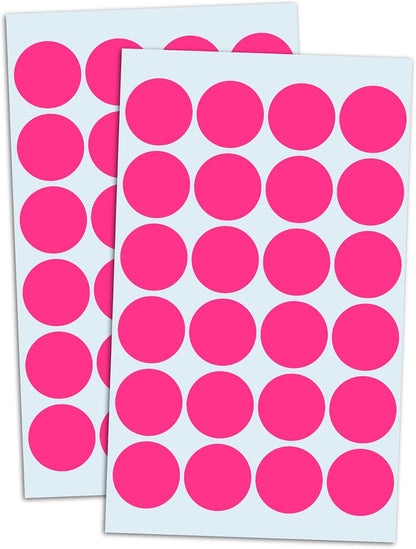 600 Pack, 1" Round Colored Dot Stickers Labels - 6 Colors