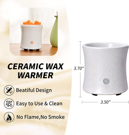 ASAWASA 2PCS Smart Candle Warmer for Large Jar, Coffee Mug Warmers, with Gravity Switch Auto Shut-On/Off, Safely and evenly Release The Aroma, Keep The Drink Warmth, Best Ideals Valentines Day Gifts