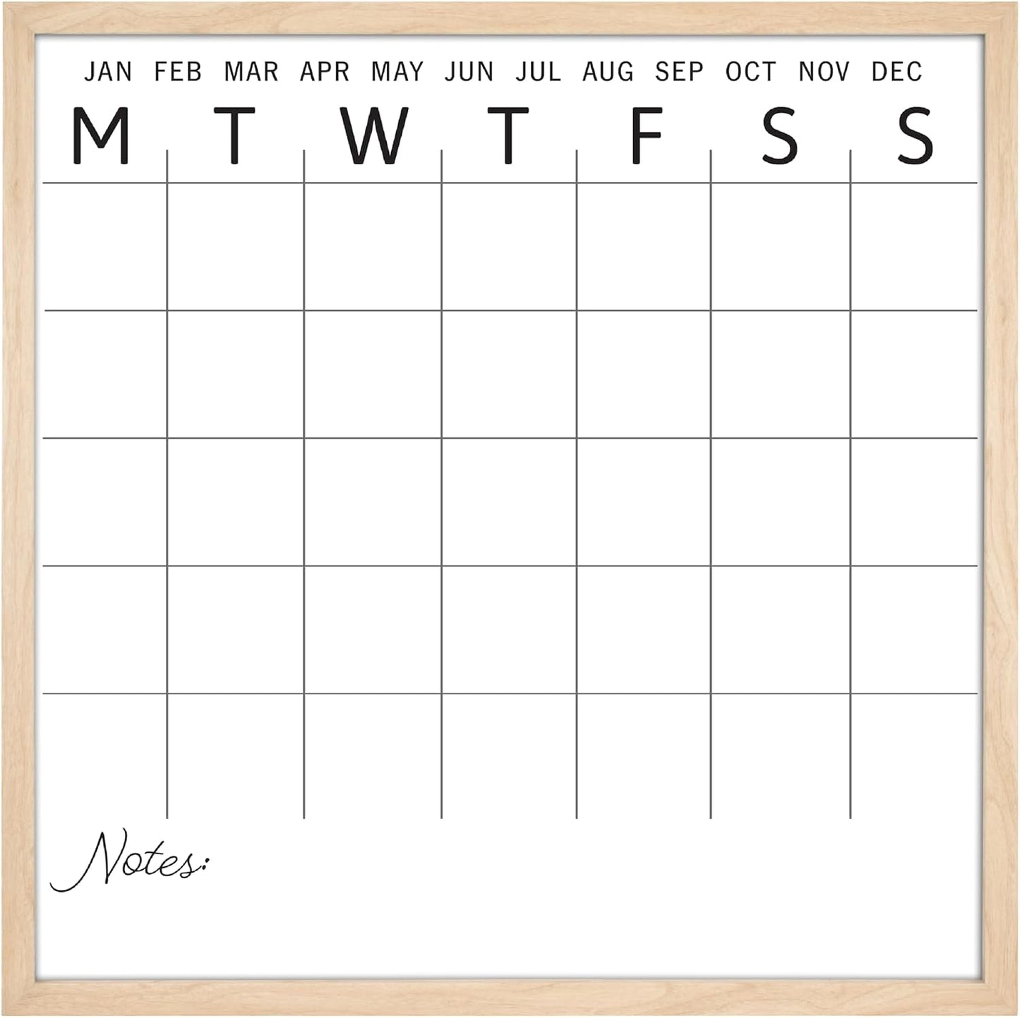 MCS Dry Erase Weekly Meal Planner Black Framed Calander Whiteboard, 11x24 | Dry Erase Weekly Meal Planner Black Framed Calander Whiteboard Frame, 11x24 Inch