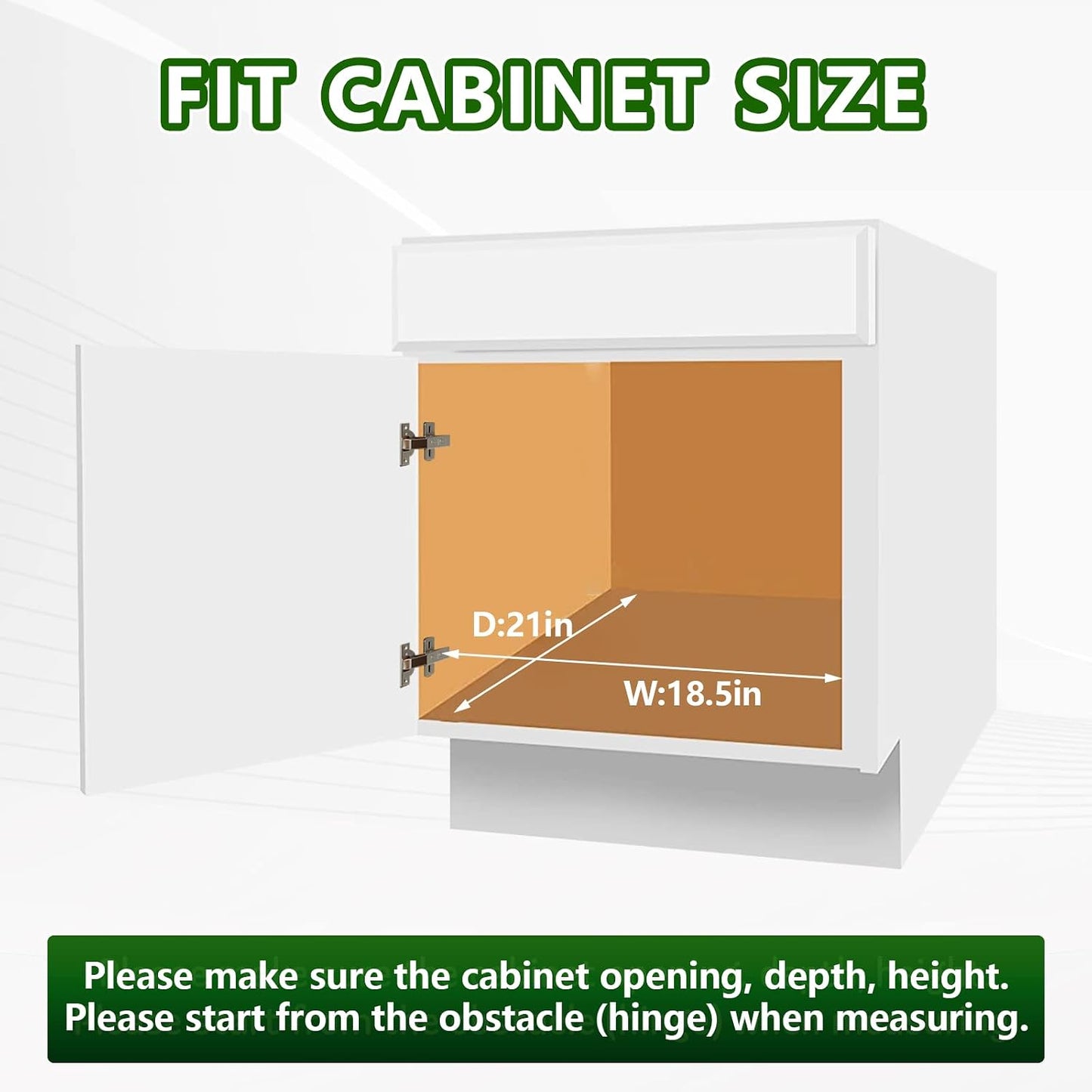 LOVMOR 2 Tier Individual Pull Out Cabinet Organizer 11" W x 18" D, Slide Out Kitchen Cabinet Storage Sliding Shelves