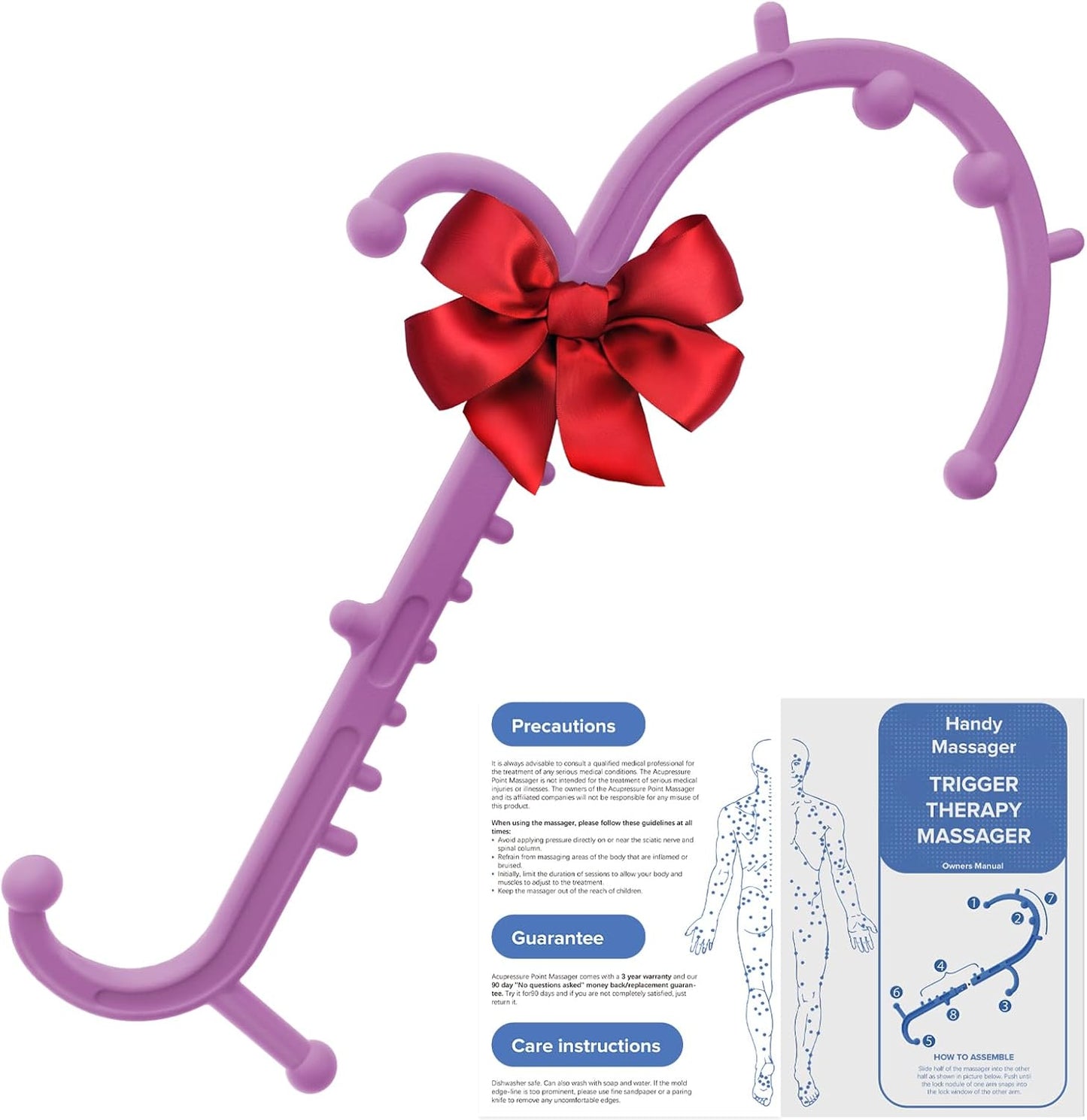 Ranarose Deep Tissue Back & Neck Massager for Body Muscle Pain Relief | Trigger Point Massage Tool for Full Body, Shoulders, Legs, Muscle Knot Remover, for Self-Massage, Pressure Point Massage Tool
